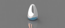 创意蛋形台灯设计3D模型stp格式