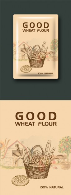 原创食品小麦粉包装袋