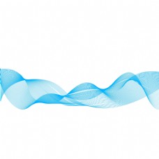 蓝色动感科技波浪线条