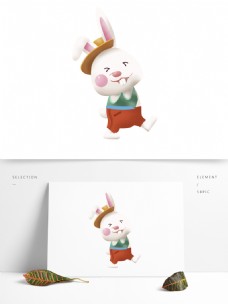 小白兔动物卡通透明素材