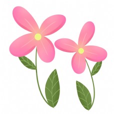 粉红色卡通手绘六一儿童节花朵