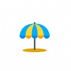 度假沙滩遮阳伞图标