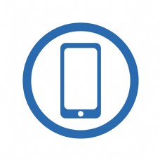 蓝色白色商务手机电子产品图标