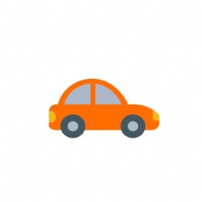 橙色轿车图标