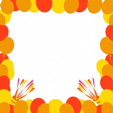 彩色气球装饰边框