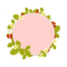春夏季草莓边框4