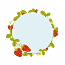 春夏季草莓边框2
