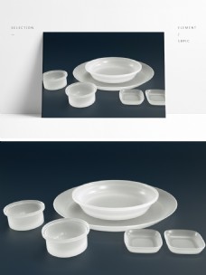 C4D通用碗碟模型