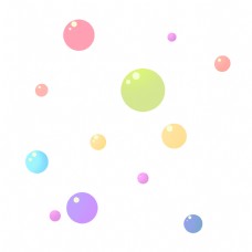 彩色治愈可爱六一儿童节装饰气泡