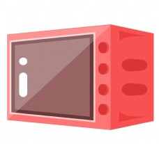 红色方形烤箱