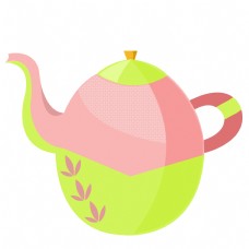 茶粉色绿色水壶