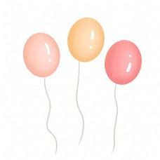 粉色气球卡通免抠