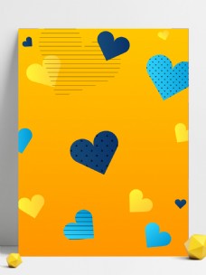 广告背景黄色爱心气球矢量元素