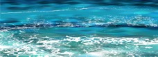 卡通蓝色的海水背景