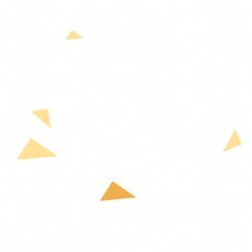 饰角黄色三角形漂浮装饰