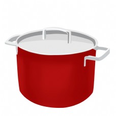 红房子厨房厨具锅子红色