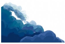 蓝色云朵图案