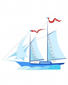 蓝色的帆船