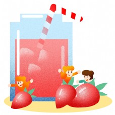 夏季草莓果汁