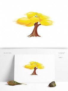 手绘树木装饰图案
