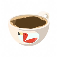 咖啡杯卡通火烈鸟杯子