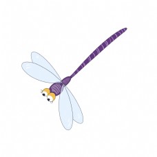 夏天的紫白色蜻蜓