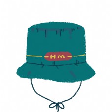 绿色遮阳帽