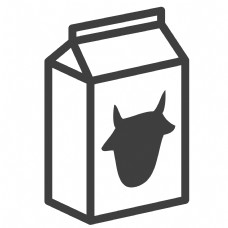 卡通的牛奶包装