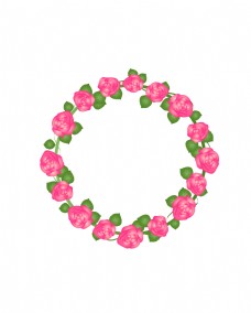 粉色花朵 花环