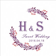 情人节主题婚礼logo