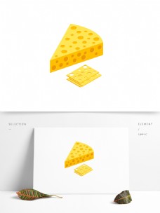 奶酪黄油奶油食物黄油奶酪卡通矢量元素