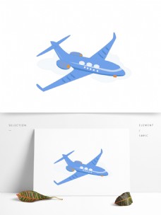 飞行工具旅游日出行工具蓝色小清新飞机
