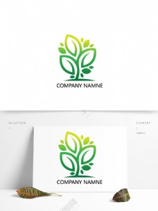 矢量绿色环保标志logo设计