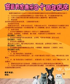 宠物狗宠物店庆海报
