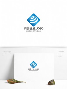 网络商务渐变蓝色简约网络科技风企业商务logo
