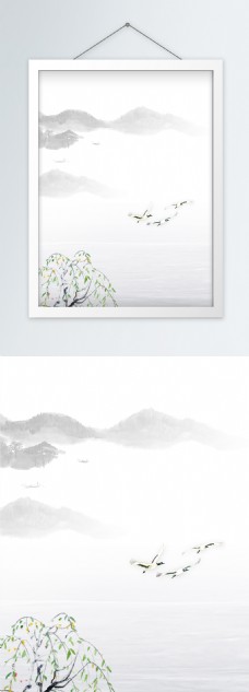 水彩风新中式花鸟装饰画