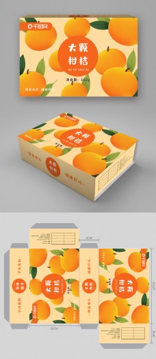 大颗柑桔插画绘画包装盒