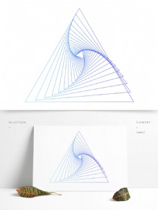 三角形扭曲旋转线条元素