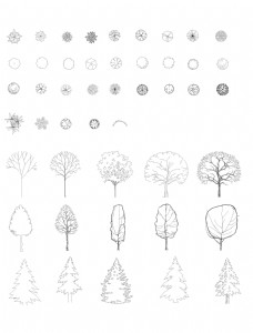 CAD立面树绘制合集