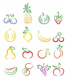 健康饮食水果剪影
