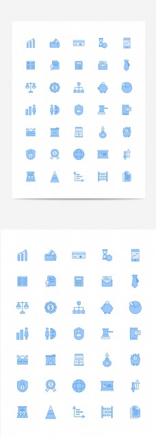 金融icon双色图标简洁清新