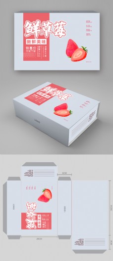 礼盒手提袋清新甜美草莓水果包装盒