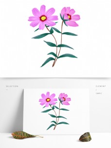 创意小清新手绘花卉素材