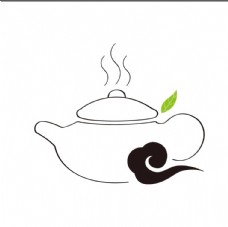 茶壶茶logo祥云叶子
