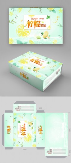 包装插画水果茶系列之柠檬果茶包装盒