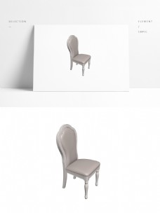 室内欧式3D椅子模型