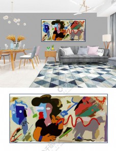室内抽象彩色装饰画