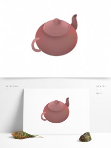 一个紫砂茶壶图案