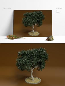 C4D植物树木3D模型