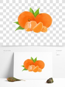 手绘水果实物橘子